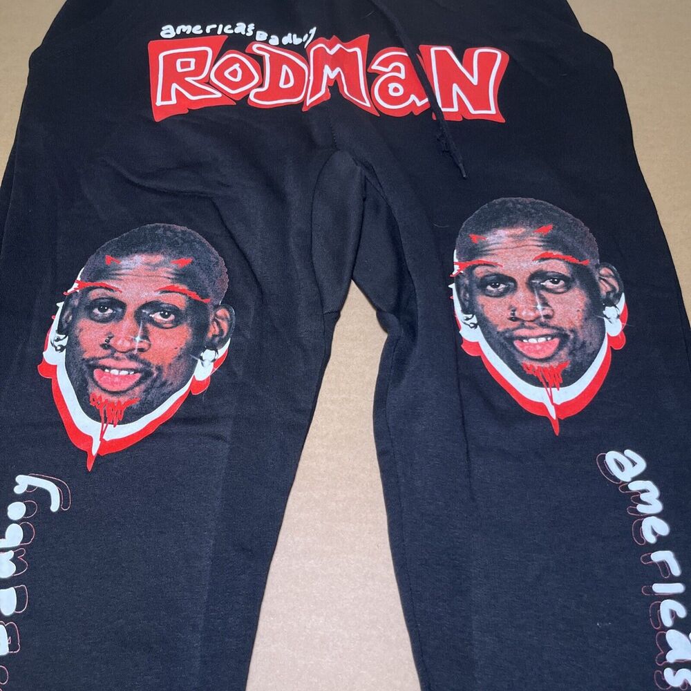 Dennis Rodman Sweat Pants Americas Bad boy Size Large